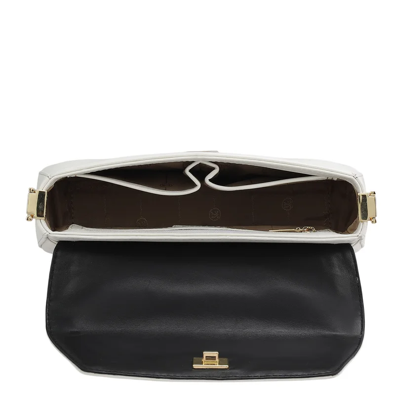 Da Milano Snow Small Plain Leather Satchel - Snow for Women | Best Price UAE